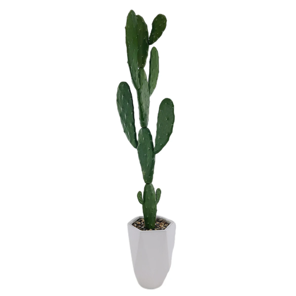 95cm Large Cactus Artificial Plants Succulents With Stone And Ceramic Flower Pot Home Decoration Garden Office Fake Plant Potted