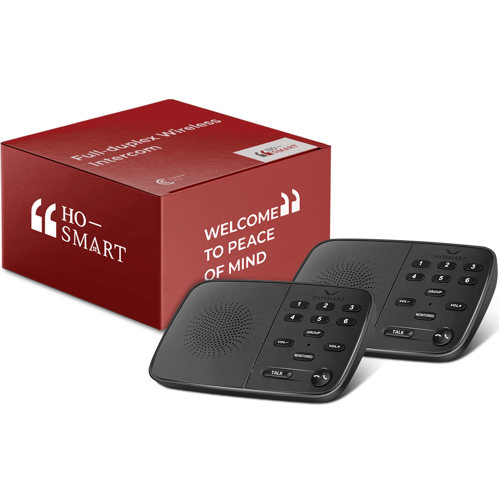 

Both One-way and 2-way Wireless Intercoms System for Home Use, House Intercom System for Business with 1300 Feet Range