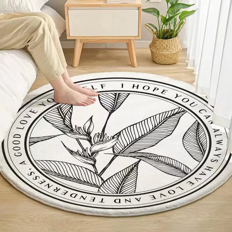 

Absorbent Non-Slip Bathroom Mat INS Simple Doormat,Round Carpets for Home Living Room,Bedroom Decor,Bedside Porch,Soft Area Rugs