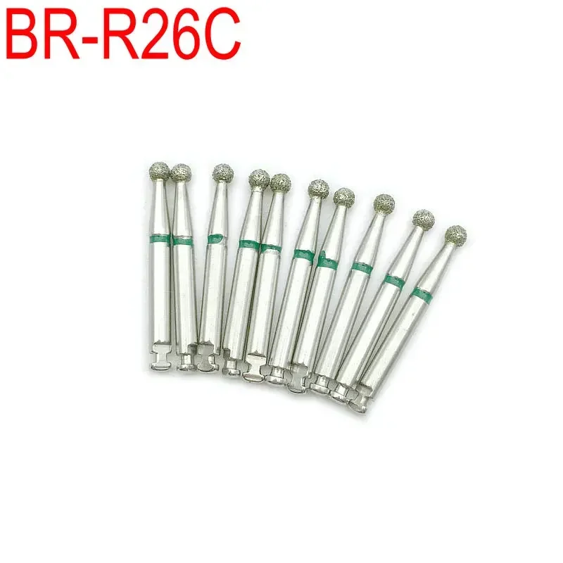 10pcs/box Dental Low Speed Diamond Burs For RA 2.35mm Shank Handpiece RA Diamond Burs Drill Polisher 36 Models Optional