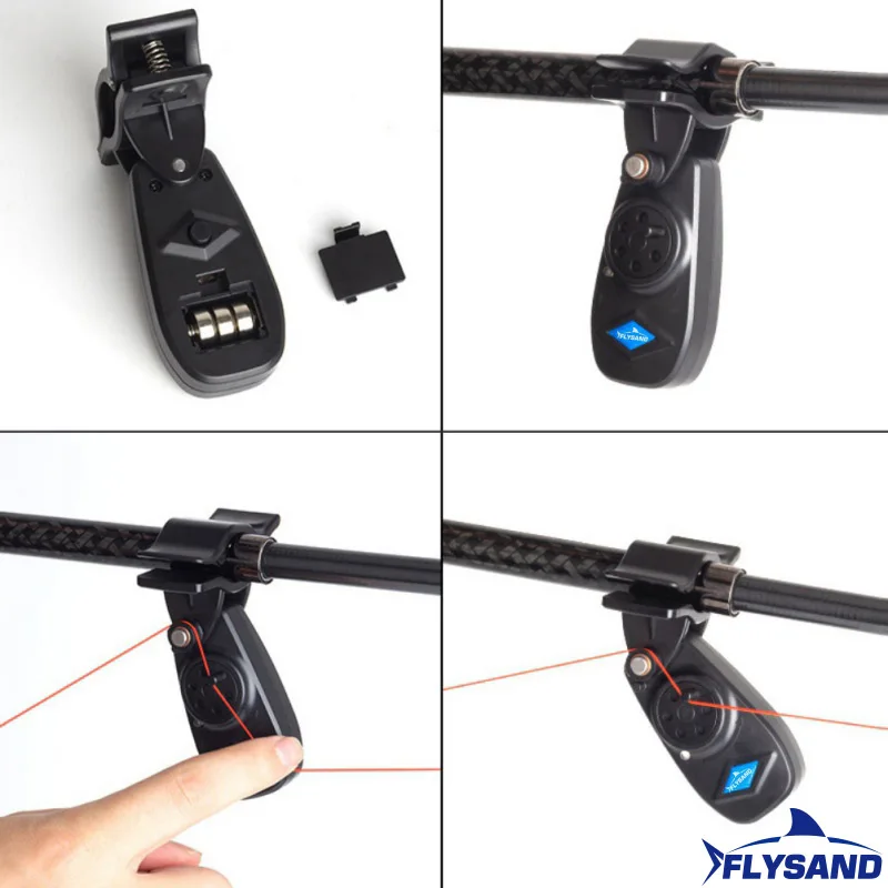 High Sensitive Fish Bite Alarm With Bright Light Fishing Rod Signal Device Bait Night Fishing Accessories 1PC