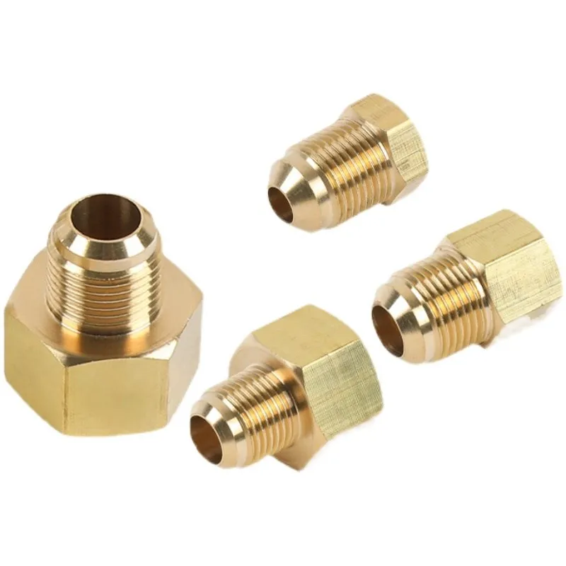 1szt Klimatyzacja Rura miedziana żeńska-męska sae Gwint rozszerzany Adapter rury 1/4 3/8 1/2 5/8 3/4 Reduktor Złącze mosiężne Złączka rurowa