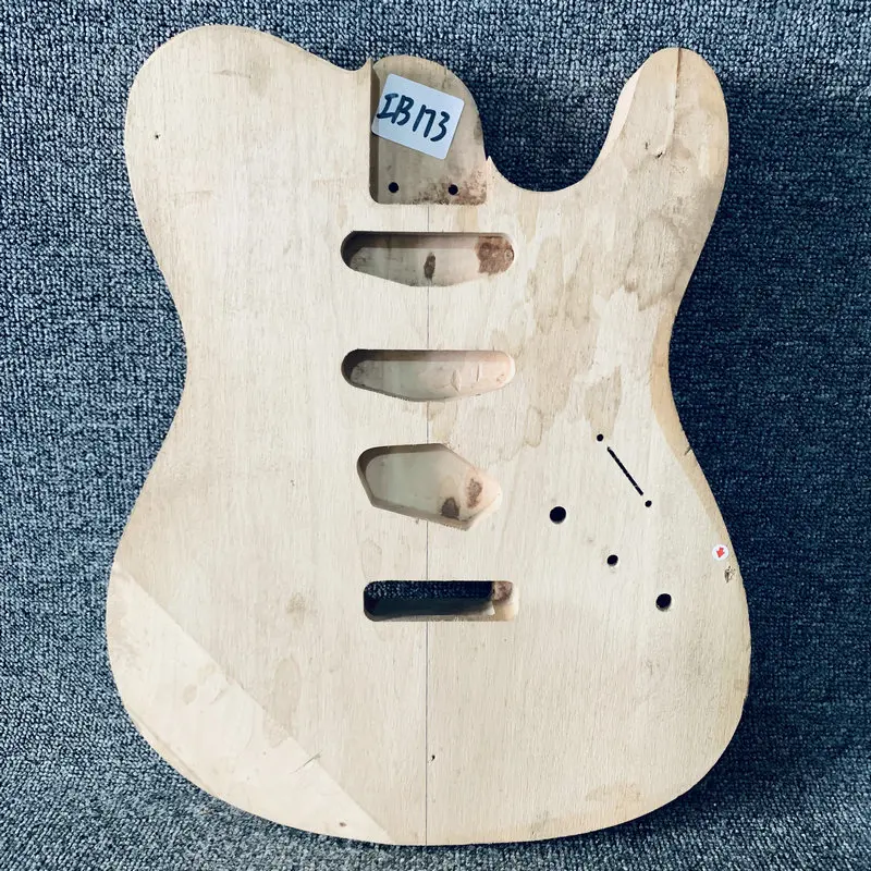 

IB173 SSH Pickups Custom Bridges Tele Electric Guitar Sample Order Unfinished TL Guitar Body in SOlid Basswood with Damages DIY