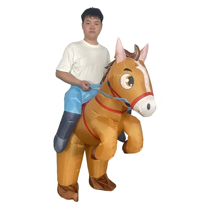 زي عيد الميلاد القابل للنفخ، بدلة ركوب الخيل، بدلة رعاة البقر، زي كرنفال فاخر، زي رعاة البقر، مقاس الكبار #3