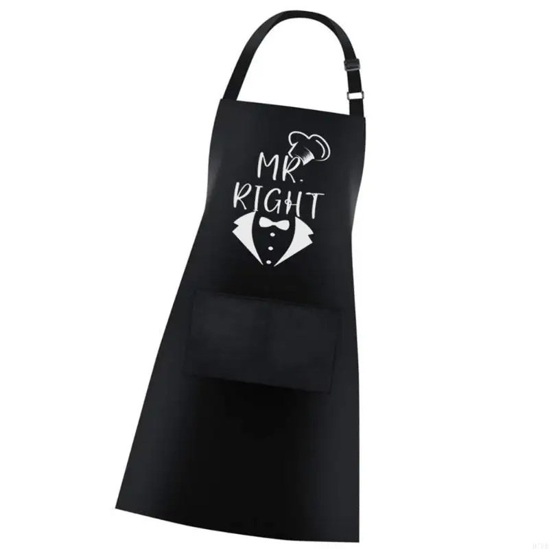 Couples tablier cuisine ensemble MR mrs en polyester en polyester liens croix réglables couverture corporelle complète