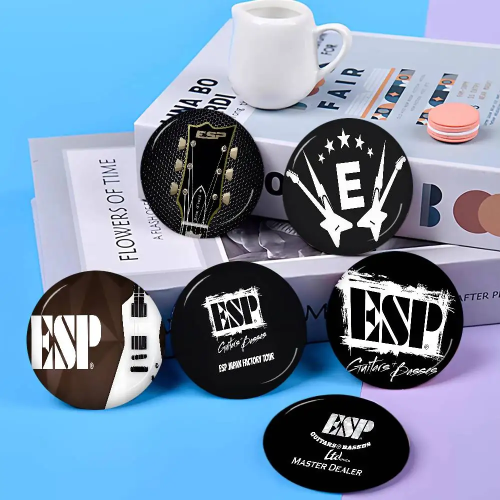 E-Esp G-Guitars Creative Pins Funny Round Snap-in Brooch Badge Backpack Hat Accessories Jewelry Gifts for Friend