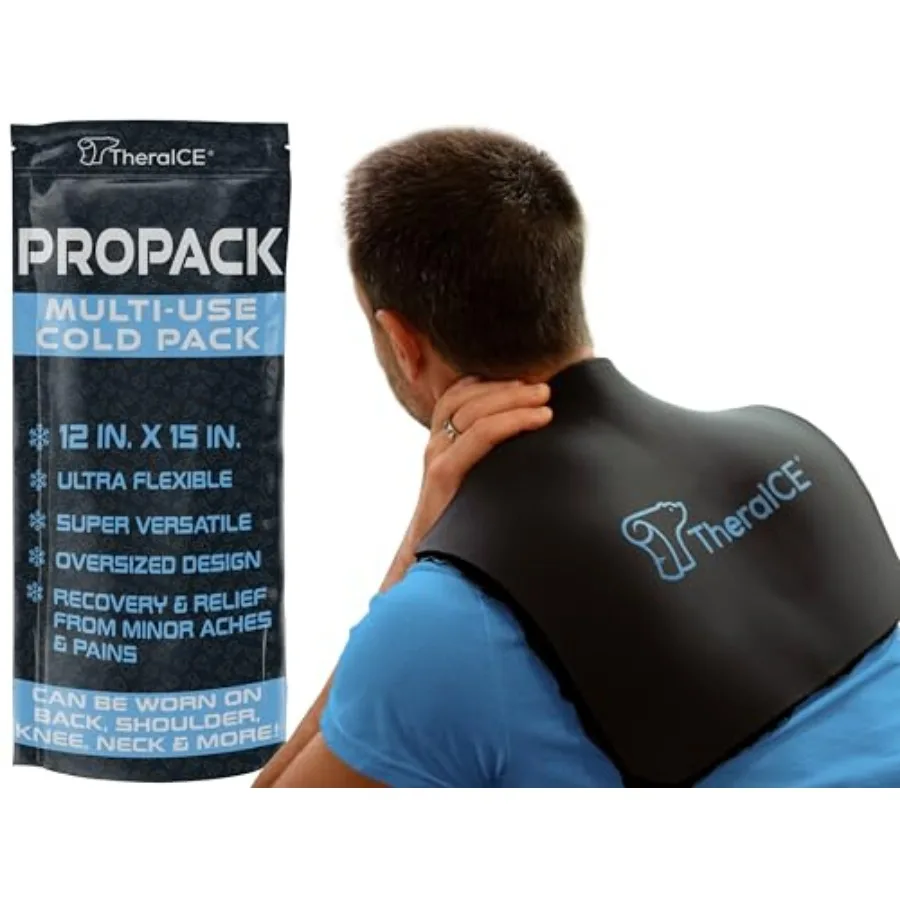 

PROpack Cold Therapy Reusable Cold Gel Ice Pack - 12x15 - Great for Muscular Back Pain, Shoulder, Hip Knee - Oversized Multipur
