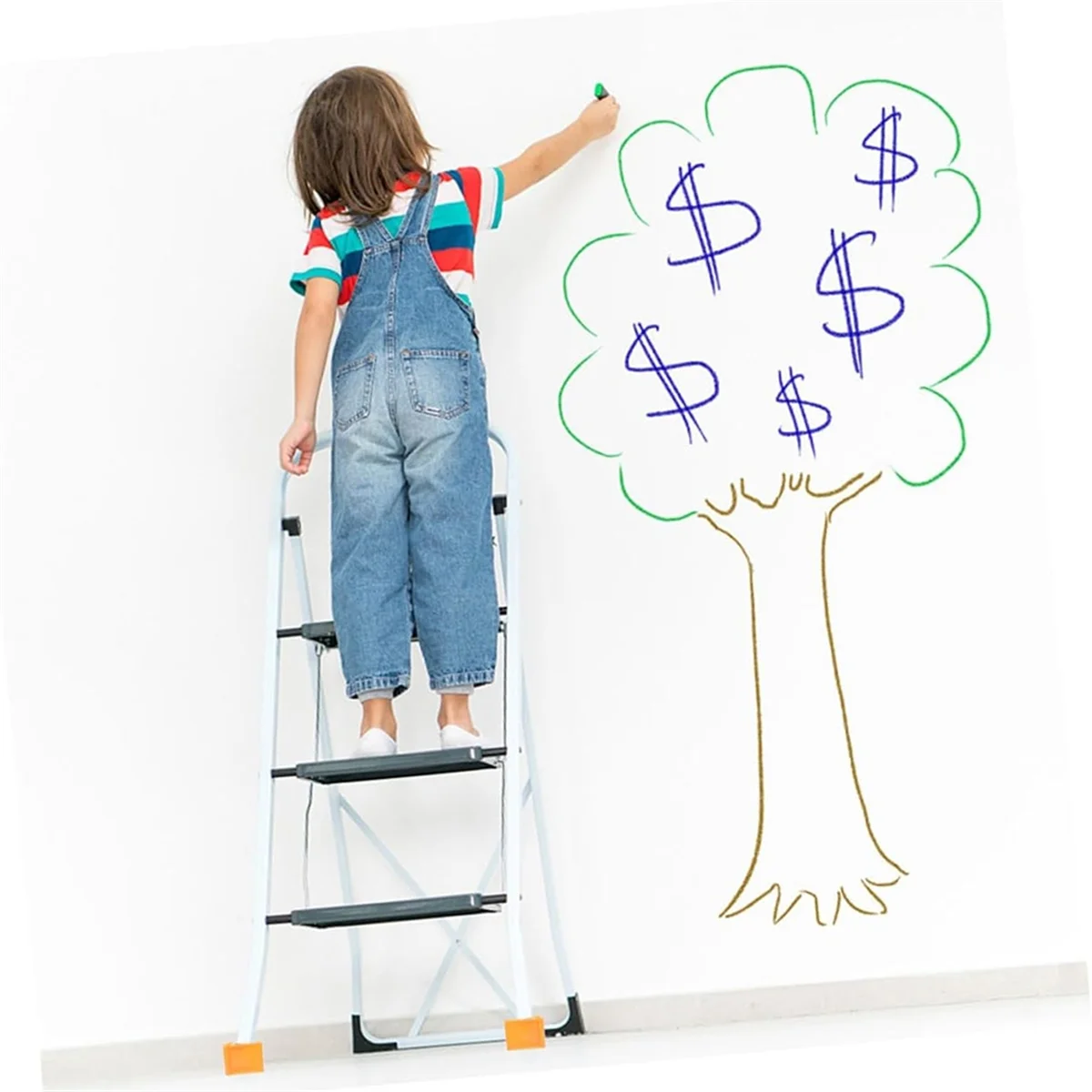 

A83Z 4pcs Non-Slip Ladder Leg Caps Ladder Extension Feet Pads Leveling Feet for Attic Stairs Heavy Duty Rubber Covers