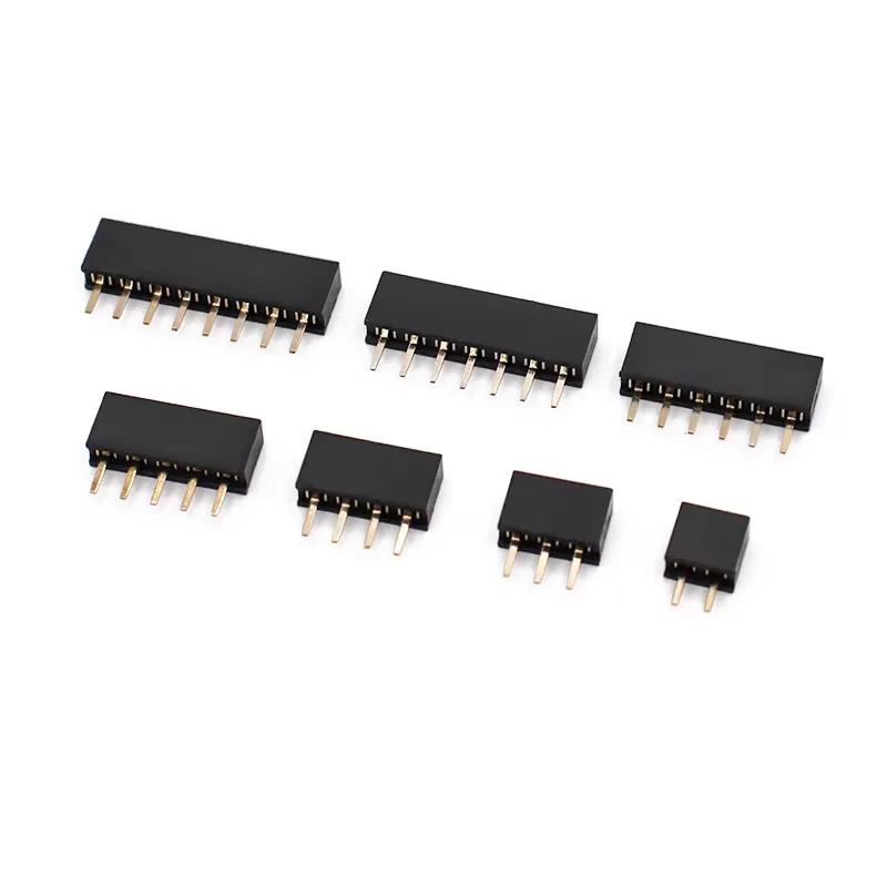 10PCS 2.0mm Female Single Row Pin Header 2/3/4/5/6/7/8/9/10/11/12/13/14/15/16/20/40P 2.0 Stright Pin Strip PCB Connector