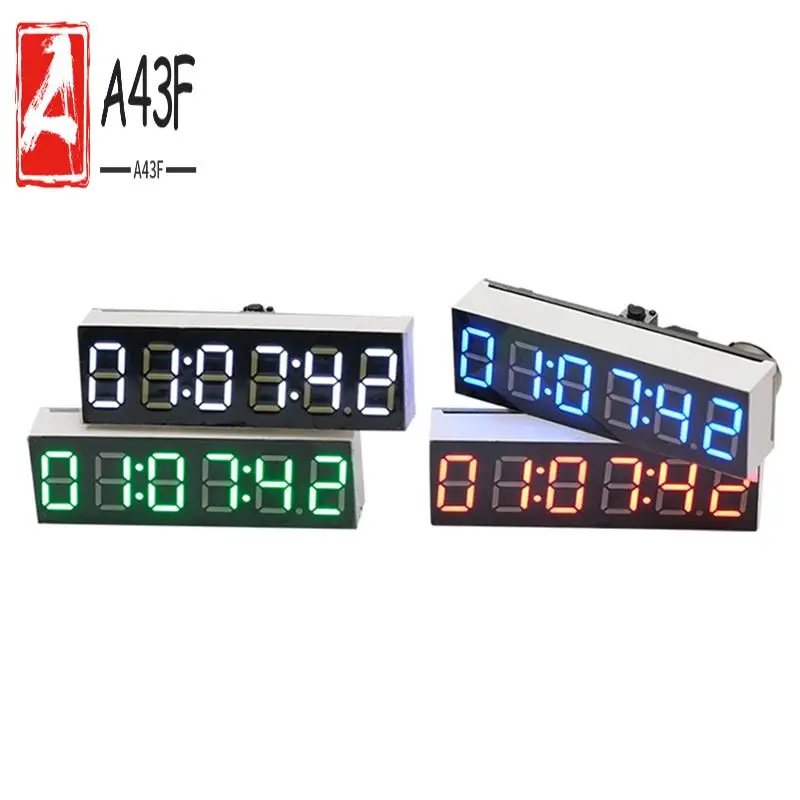

A43F-0.36 Inch 6-Bit Clock LED Digital Electronic Clock W Second Display Module Power Off Memory Brightness Adjustment