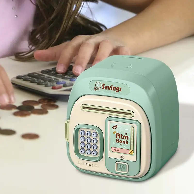 ATM Bank for Kids Electronic Money Bank With Password Lock Large Coin Counting Bank Cute Tabletop Bank Toy Saving Money Jar for