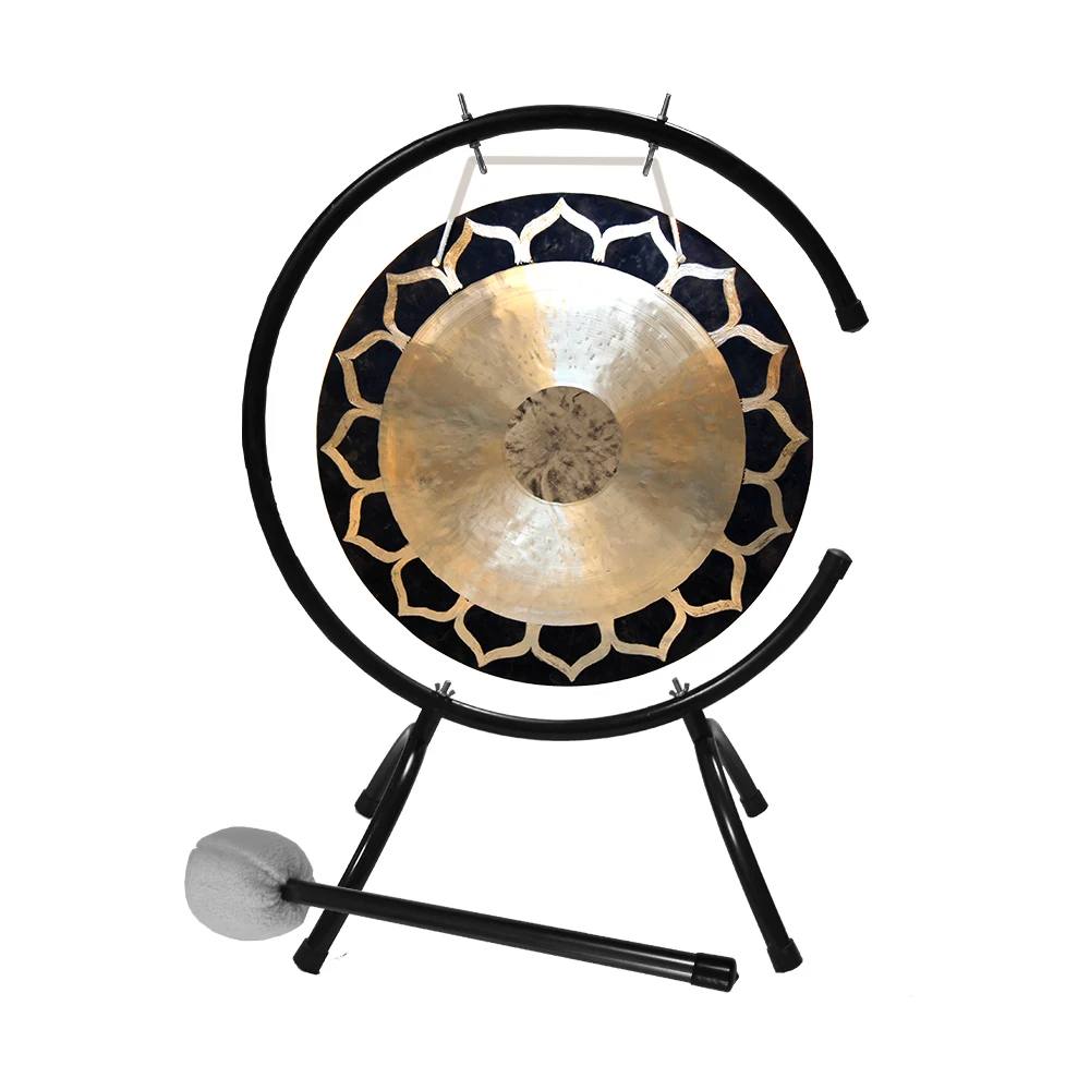 

Three Pieces 22 inch Lotus Wind Gong with C Type Gong Stand and High Quality Mallet for Sound Therapy