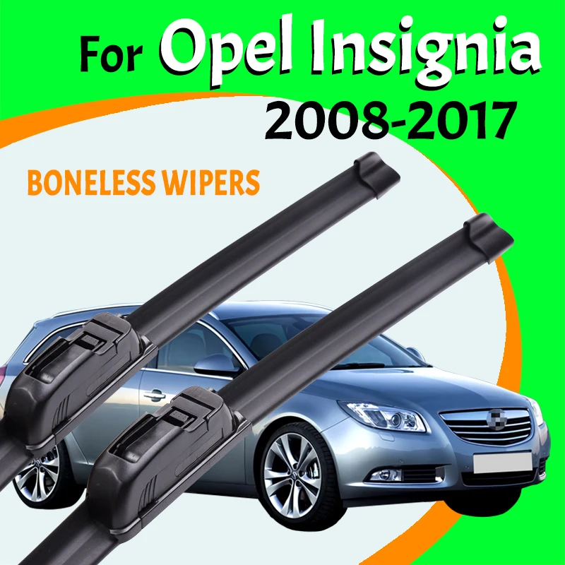 For Opel Insignia 2008-2017 Black Car Wiper U-type Soft Rubber Boneless Wiper HD Quiet Durable Automotive Wiper 24\