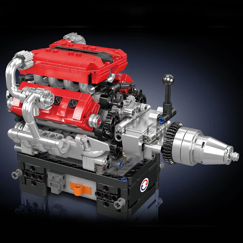 قوالب بناء لمحرك السيارة الفني من القوالب للأطفال ، السيارة الرياضية المحوسبة FE ، V8 ، هدية عيد الميلاد
