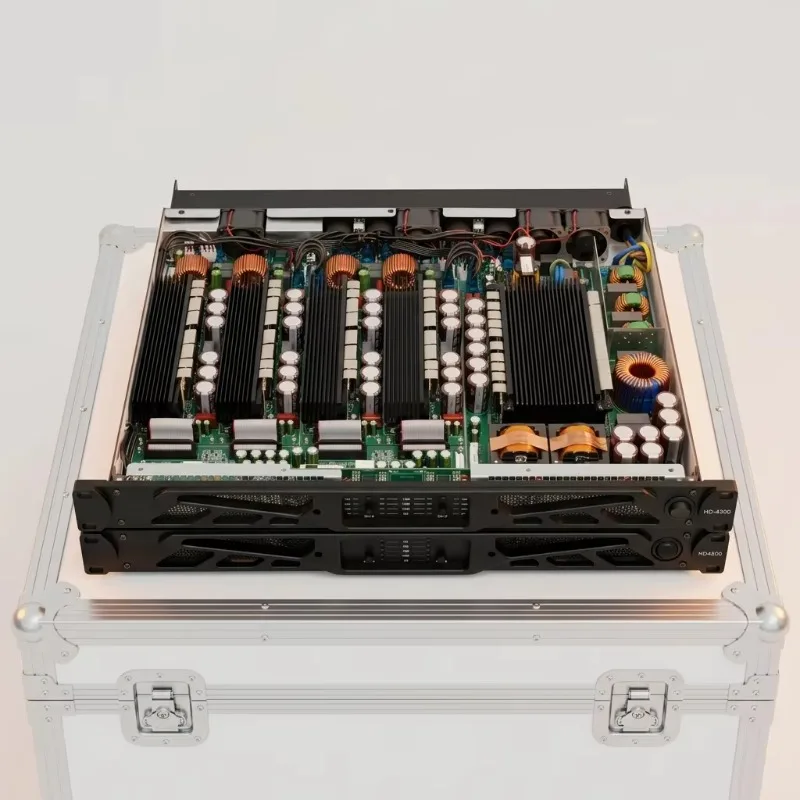 Class D Amplifier Professional Power Amplifier 1U 4-Channel 8Ohm 4X1300W Subwoofer Audio Sound Equipment for Outdoor DJ Stage