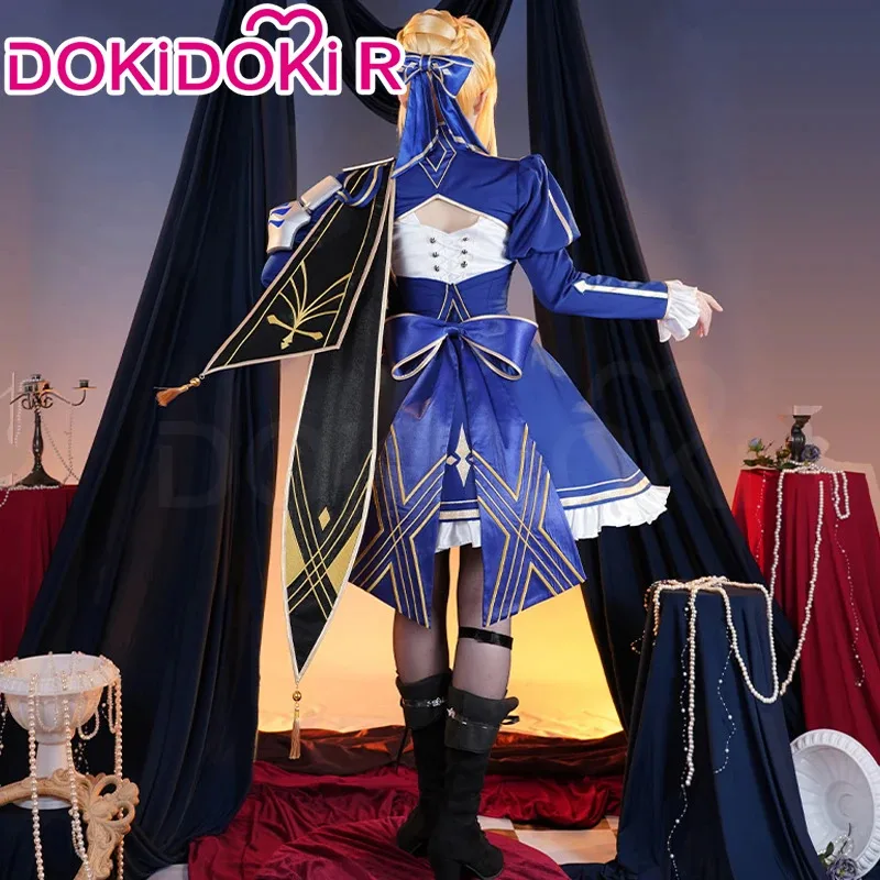qq28LQSaber Cosplay Game Honkai: Star Rail x Fate Stay Night 【S-2XL】DokiDoki-R فستان الهالوين الأزرق Saber Costume Plus Si