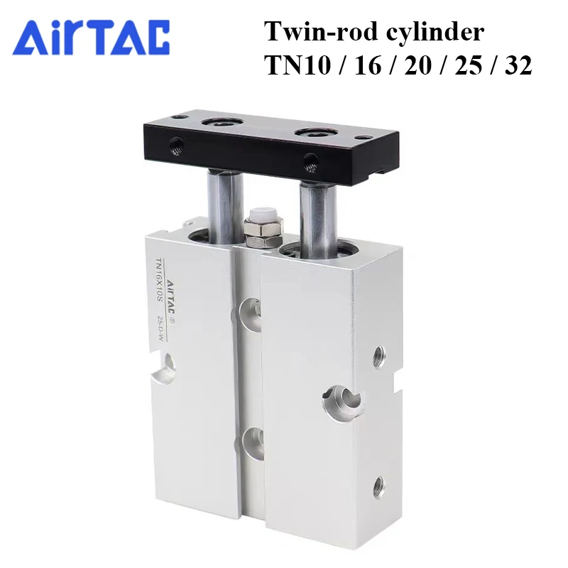 

AirTAC TN Twin Dual Rod Air Pneumatic Cylinder Actuators Double Actiing Guided Pistons Cylinders Parts 10/16/20/25/32 Bore