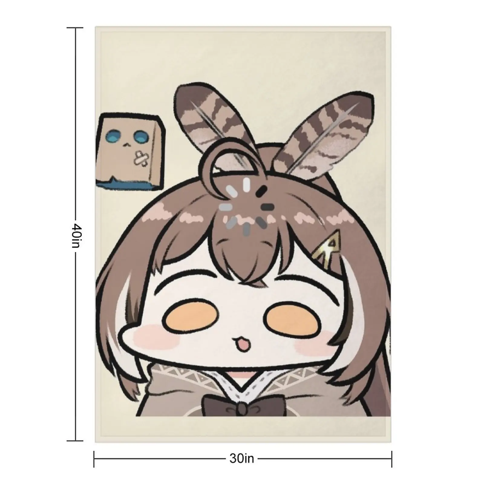 Nanashi Mumei Forgor رمي بطانية للأريكة رمي الزخرفية لفصل الشتاء لبطانيات الأريكة الزخرفية #2