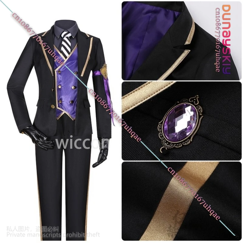 Anime Game Twisted Wonderland Vil Schoenheit Snow Cosplay Costume Woman Man Uniform Suit Wigs For Halloween Christmas Customized