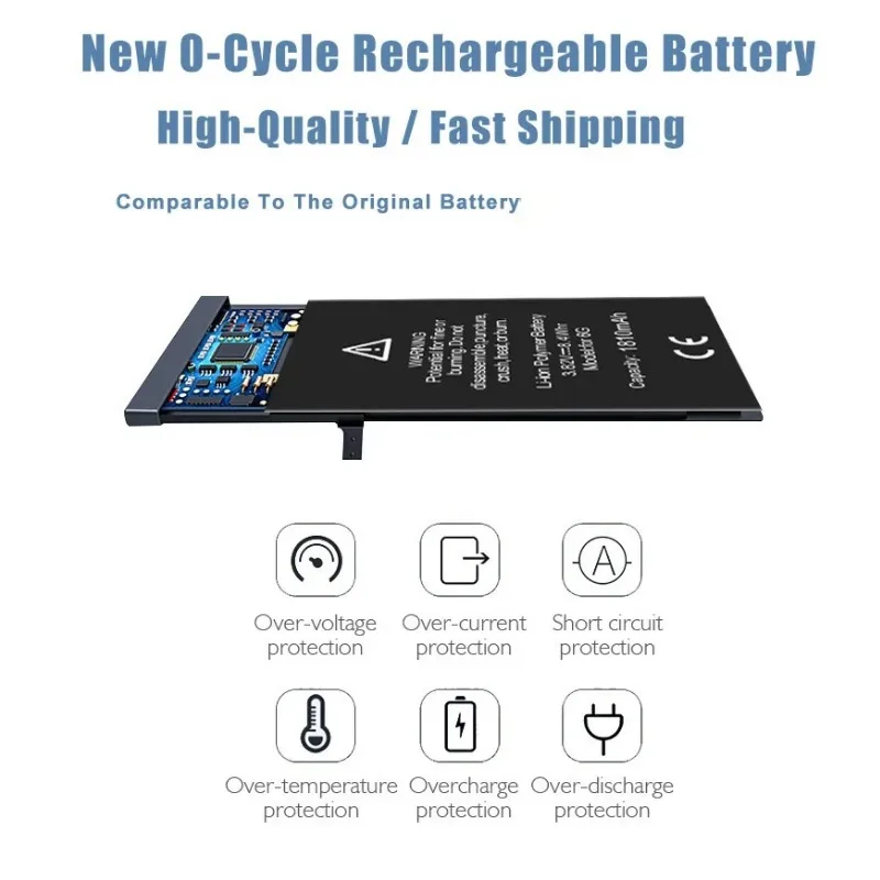 0-Cycle Original Phone  Battery,for iPhone XR XS 11 12 13 Pro Max Mini 5 5S SE 6 6S 7 8 14 Plus Phone Replacement Battery+Tools