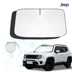 For Jeep Renegade 2015-2024 Windshield Sun Shade Sunshade Sun Visor Protector Foldable Blocks UV Rays Keep Car Cooler