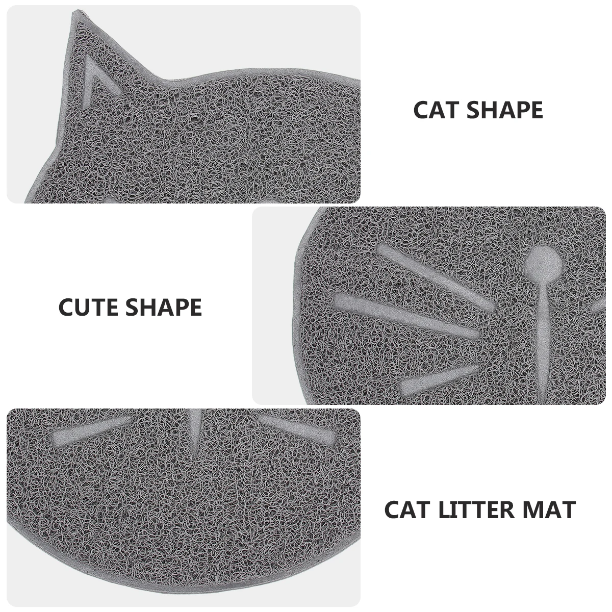 

1pc Litter Waterproof Anti-Slip Scratch Resistant Claw Grinding Mat Cushion Cat Face Shaped Cat Mat For Wood Floor Protection