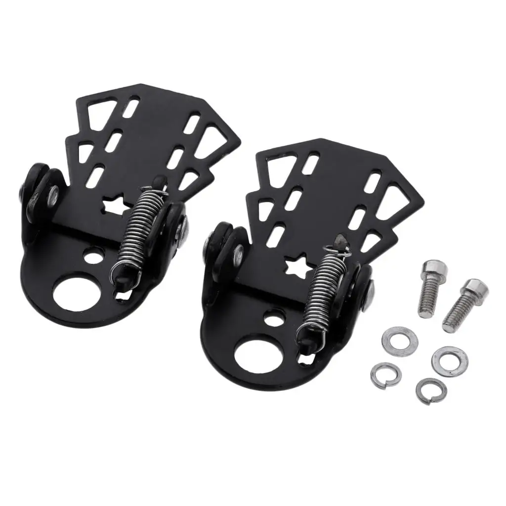 1 Pair Bike Pedals, Rear Seat Foldable Footrest Pedals for Bike Accessories,Black