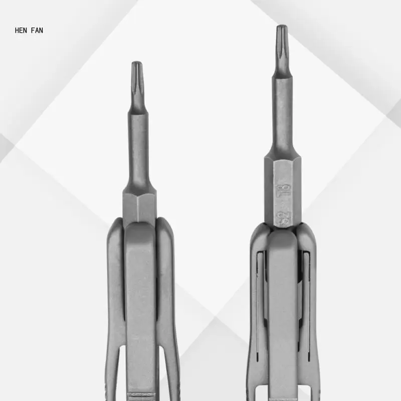 

Маленькая отвертка высокой твердости, магнитная карманная отвертка, винт из титанового сплава, шестигранная отвертка с T8, 6 бит