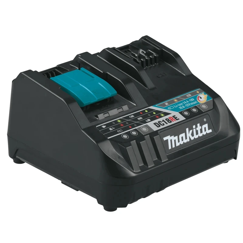 Makita DC18RE 18V LXT/12V MAX CXT Lithium‑Ion BatteryRapid Optimum Charger Dual Port Fast Charging  Dual Interface Charger