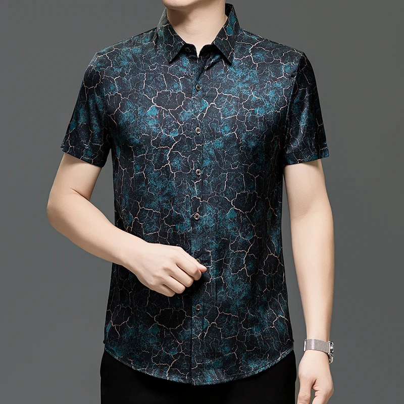 Männer Seidenkleid Hemd Sommer – Mens Satin Silk Dress Shirt Bewertung und Preis
