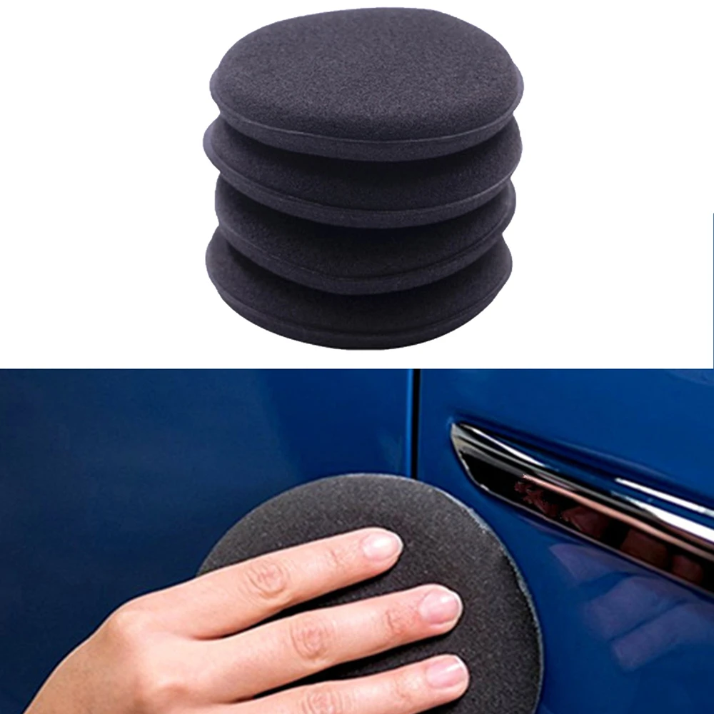 

4Pcs 12Pcs Round Car Waxing Polishing Wax Foam Sponge Super Soft Wax Applicator Pad Car Wash Sponge Detail Cleaning Tool