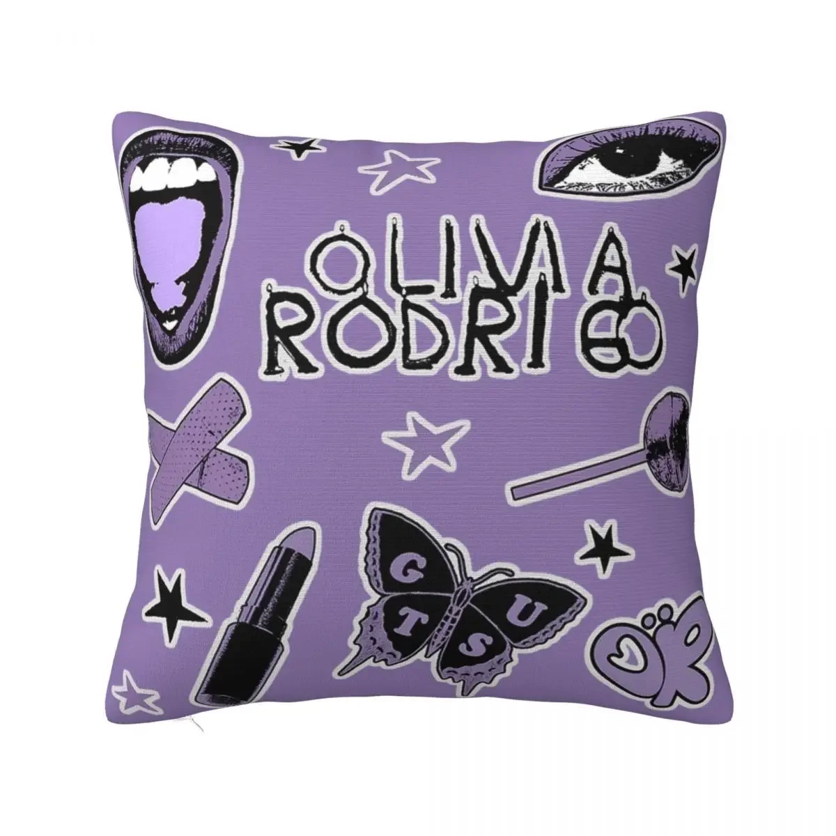 Olivia Vampire Rodrigos Sour Pillowcase Merch Soft Cushion Cover Decoration GUST Throw Pillow Case Cover Home 40x40cm 16x16Inch