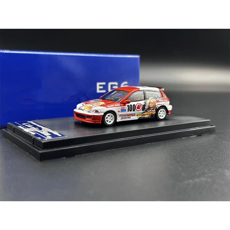 SW In Stock 1:64 EG6 Itasha V2 Diecast Diorama Car Model Collection Miniature Toys Street Weapon