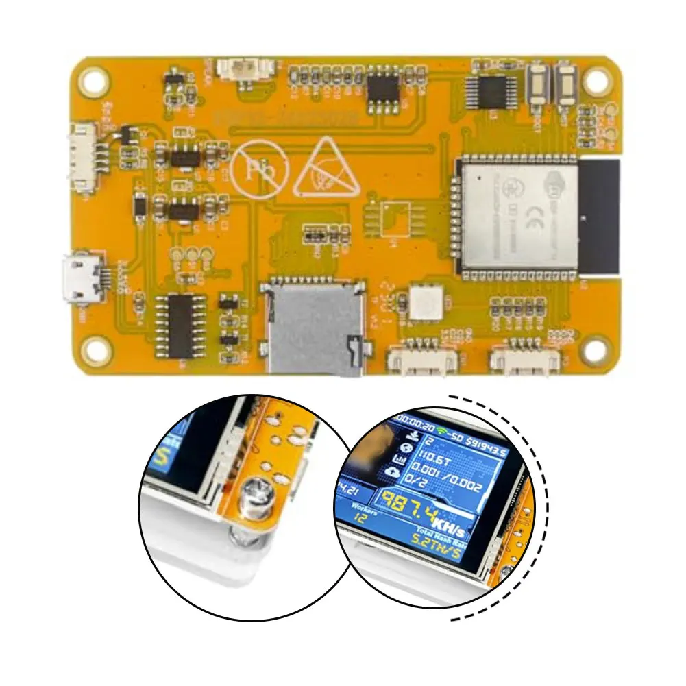 

987KH/S Miner 2,8-дюймовая плата для разработки интеллектуального дисплея, плата для разработки экрана дисплея ESP32-2432S028 для расчесывания по ритму