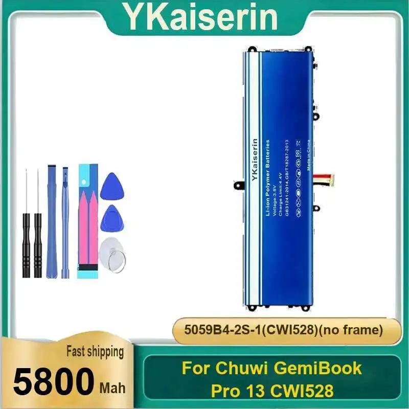 

Laptop Battery 5800Mah For Chuwi Gemibook Pro 13 CWI528 Premium Replacement 5059B4-2S-1 NO Frame