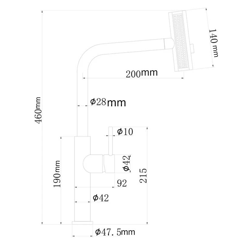 Black Kitchen Faucet  360 ° Rotation Cold and Hot Deck Mounted Pull Out Waterfall and Spray Kitchen Sink Tap