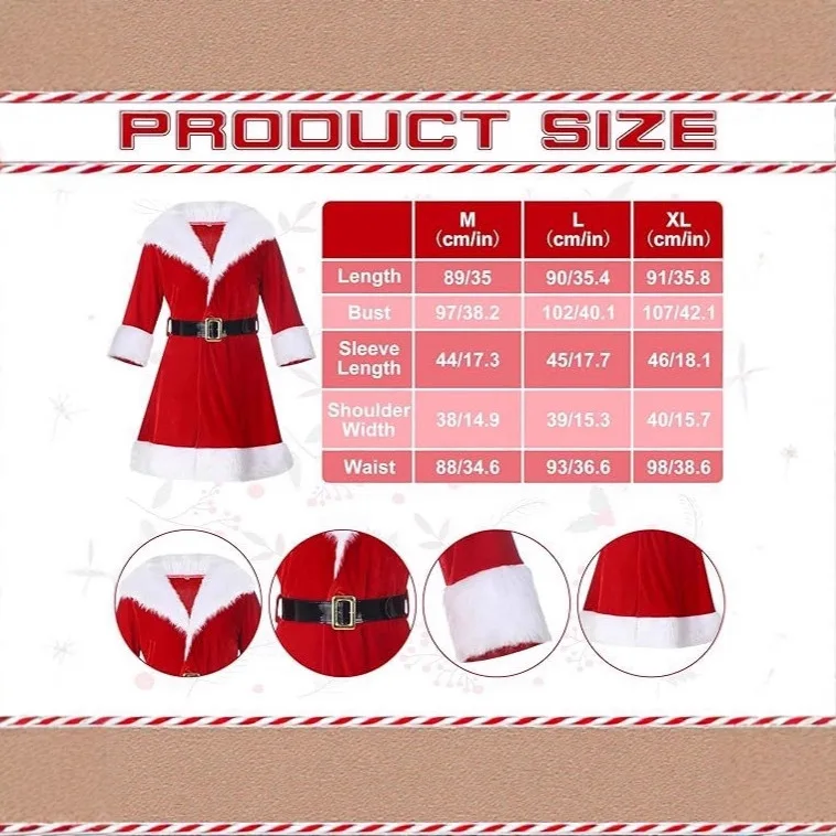 زي عيد الميلاد للسيدات لعام 2025 - ملابس الحفلات والمسرح لقضاء العطلات