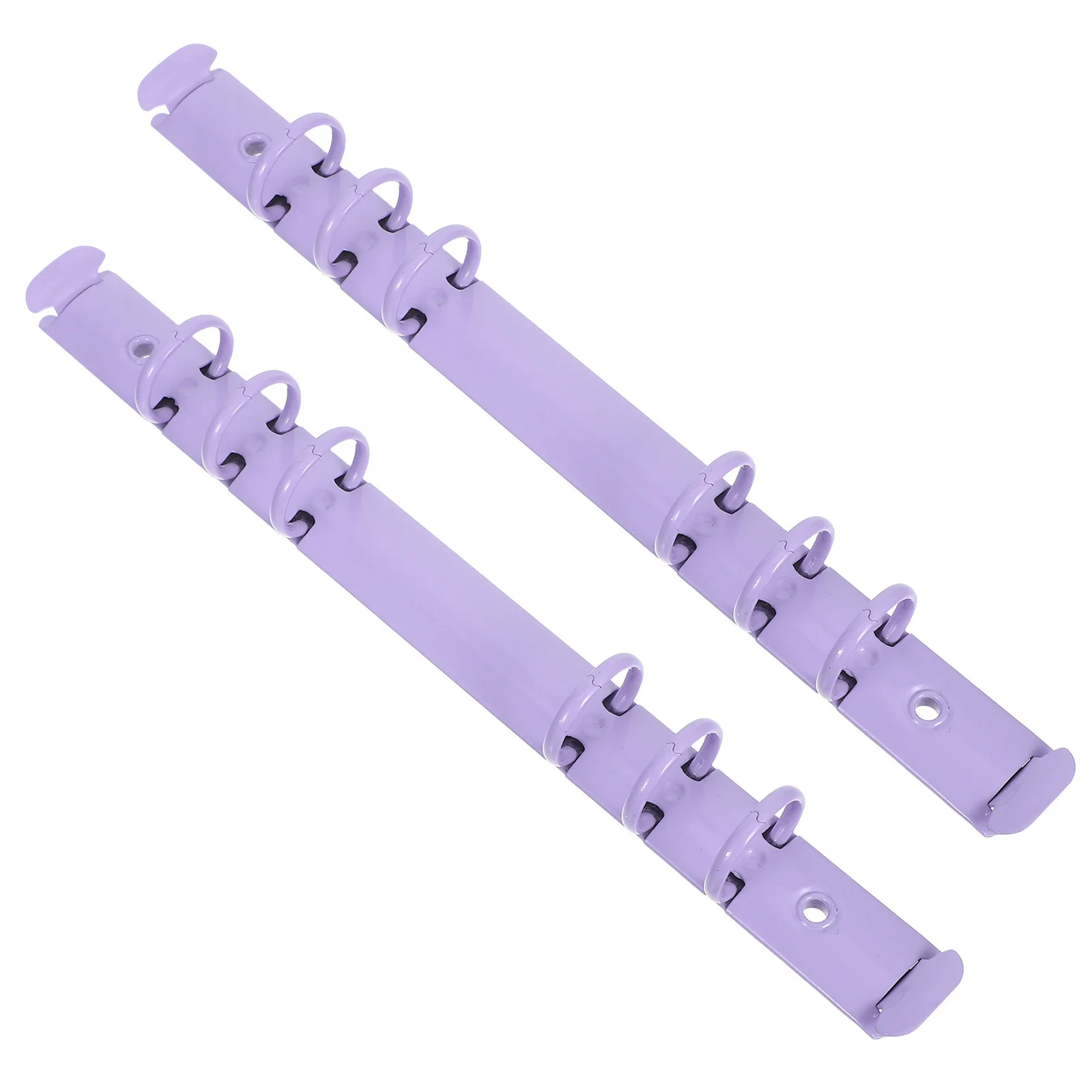 

2pcs Purple Metal Binder A5 Loose Leaf Ring Mechanism Detachable For Office Student Notebook Use Binding Spines Combs