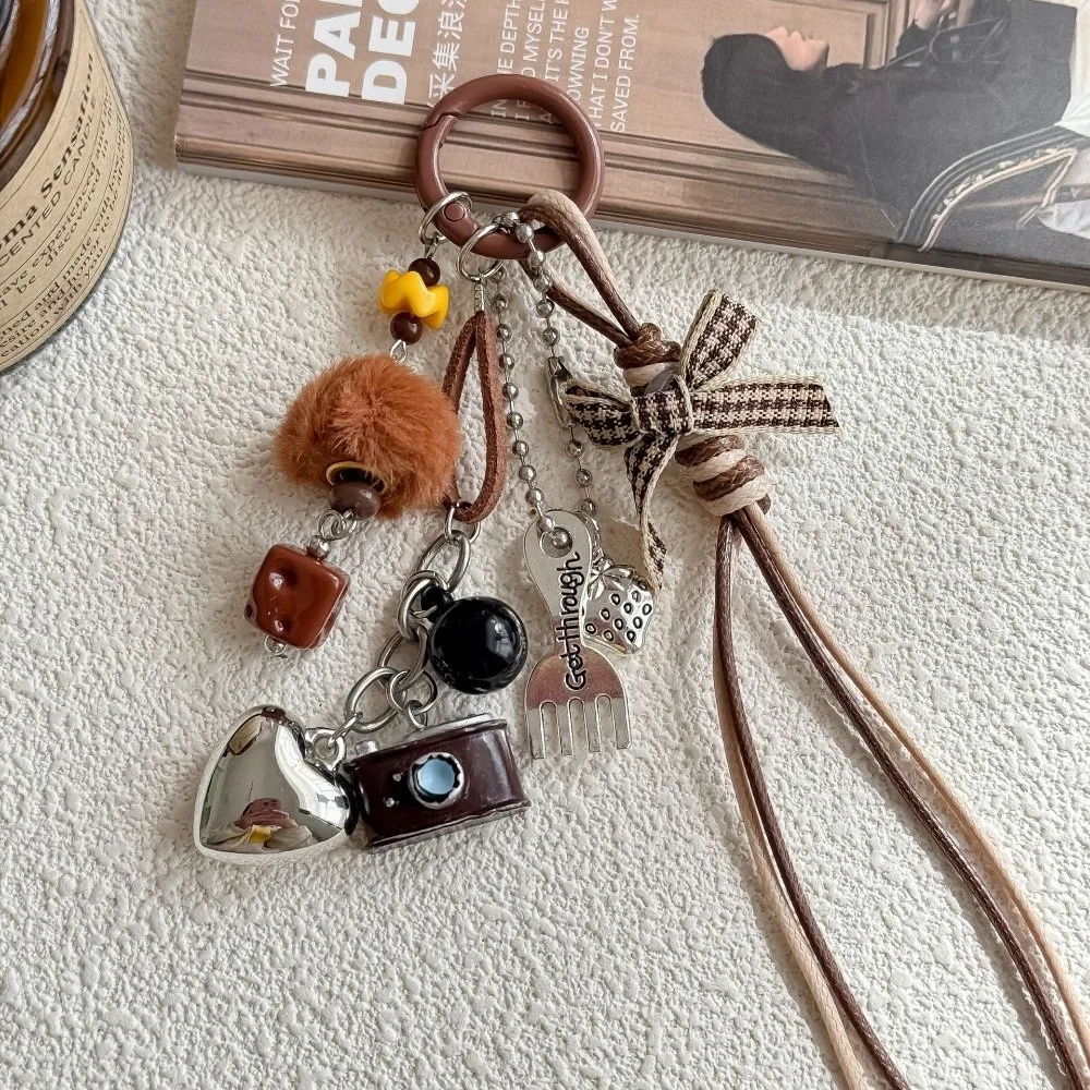 New High Quality Fashion Vintage Resin Camera Keychain Mini Hanging Handbag Pendant Pendant Keychain Bag Accessories Gift