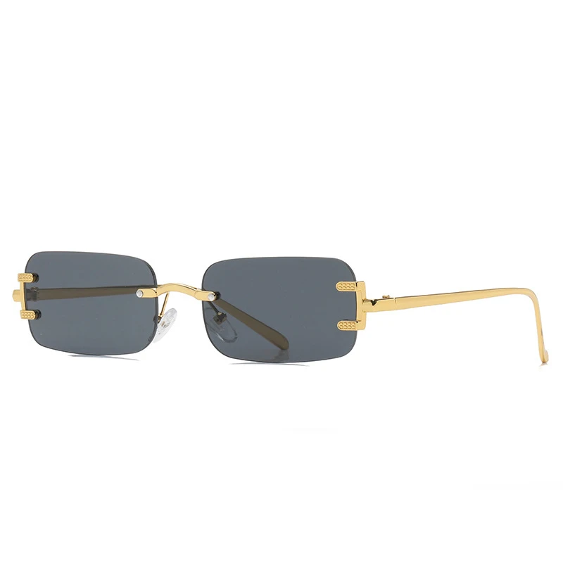 Rimless Cutting Square Sunglasses Women Men Luxury Brand Design Sun Glasses For Female Trend Fashion Vintage Metal Shades UV400 image 3