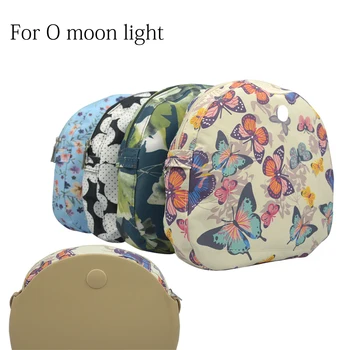Tannew yeni çiçek kompozit dimi kumaş su geçirmez iç astar eklemek O çanta için Obag ay ışığı için fermuar cep O ay ışığı
