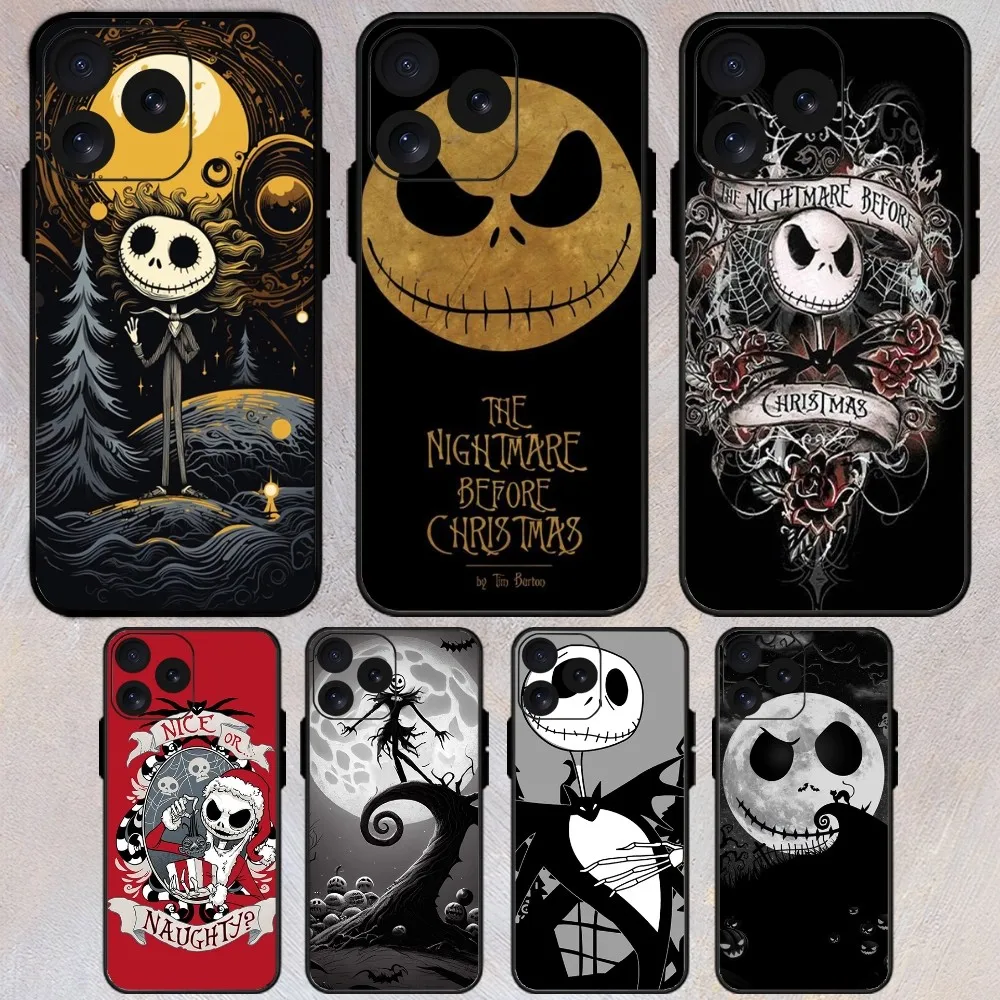 MINISO The N-Nightmare Before C-Christmas Phone Case For iPhone 8 11 12 13 Pro 14 15 Mini X XR XS  max Plus Shell