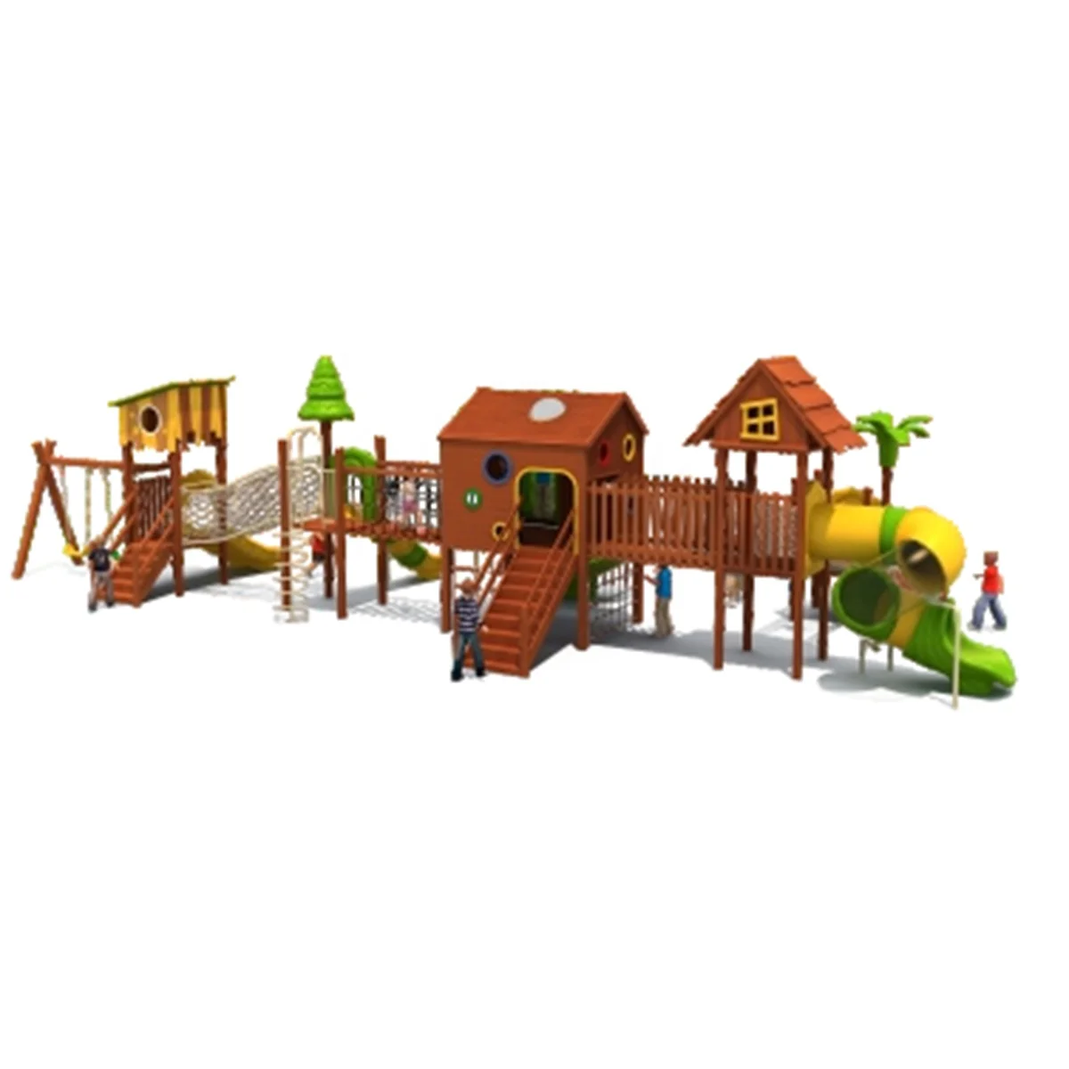 Popular Design Appearance Playground Equipment Outdoor Play Facilities Game House with Slides Outdoor Play Children's Park
