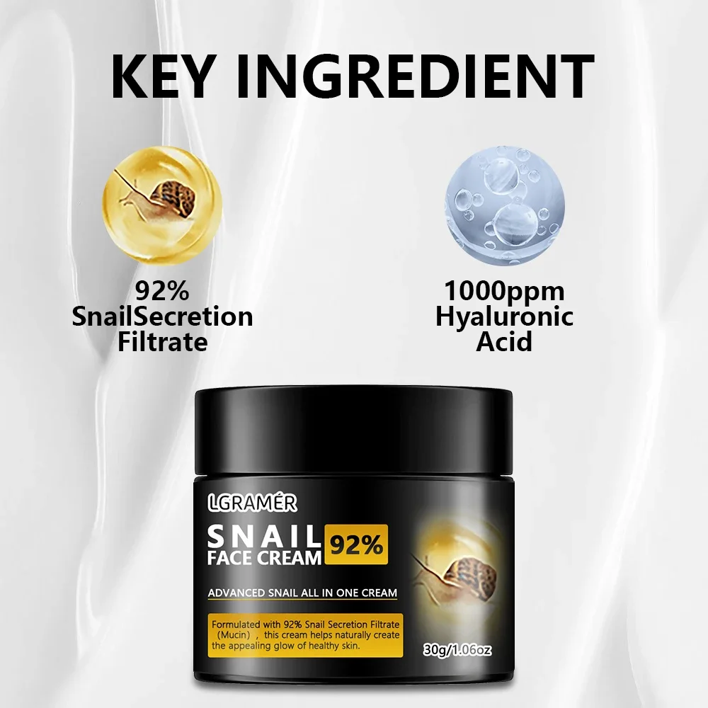 LGRAMER Snail Slime Is Gentle and Moisturizing, Leaving Skin Firm, Soft and Radiant Skin Care  Cremas  Cerave