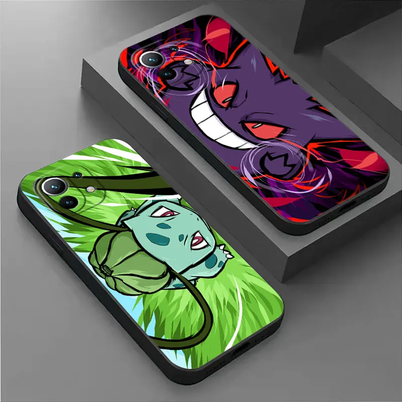 Bulbasaur Gastly Pokemon Phone Case For Xiaomi 14T 13T 12T 11T 10T 14 Pro 12 Mi 11 Lite Poco X3 X4 X5 X6 M5 F5 F6 Pro Soft Cover