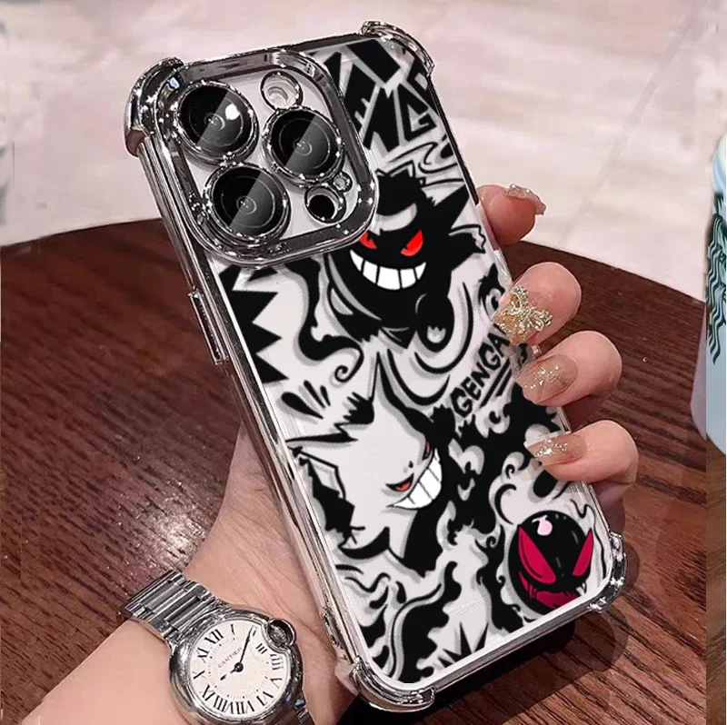 حافظة لهاتف سامسونج جالاكسي S25FE Edge S24 S23 S26 Ultra Plus S24FE S23FE S20FE غطاء أنيمي بوكيمون جينجار طلاء ناعم #5