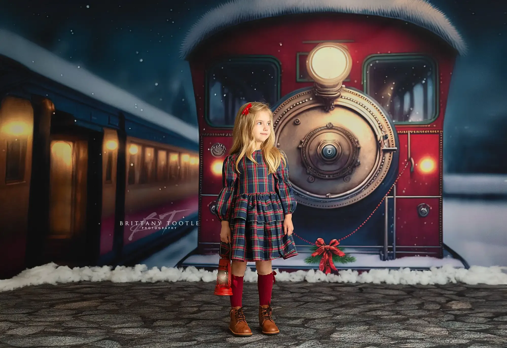 Polar Express Train Backdrops Midnight Train Ride Theme Kids Baby Portrait Girl Adult Photostudio Christmas Winter Background