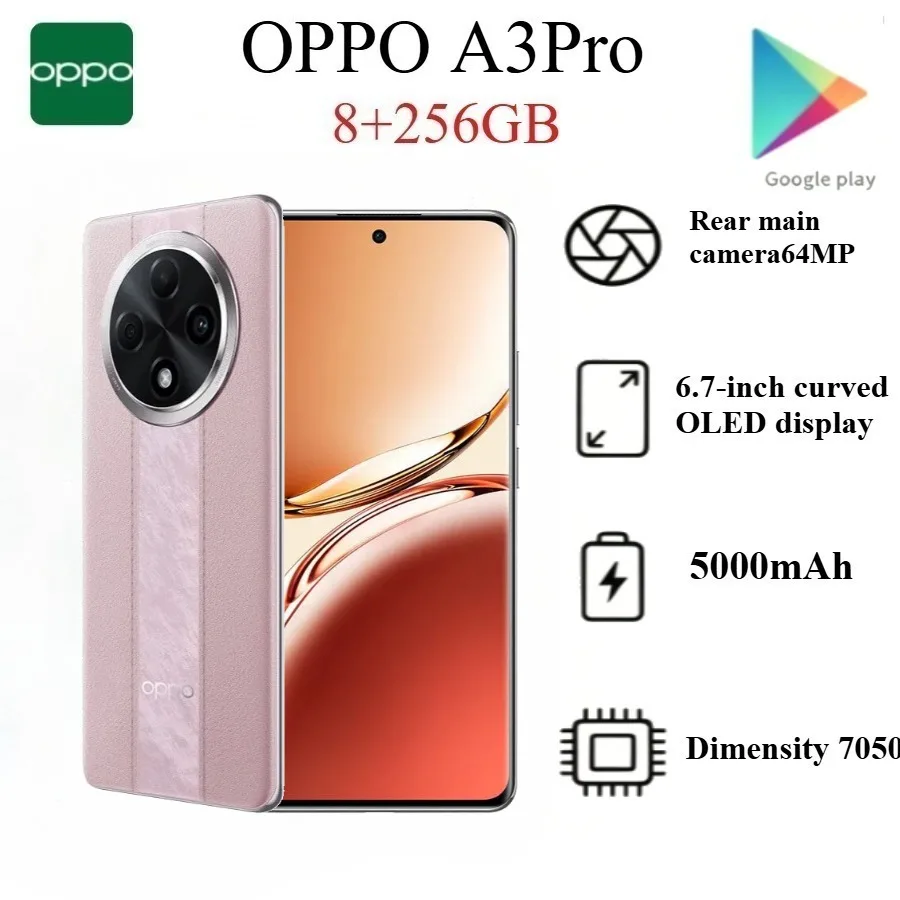 2026 new OPPO A3 Pro 6.67-inch 120Hz display, 64-megapixel AI camera, 67W fast charging, 5000mAh battery