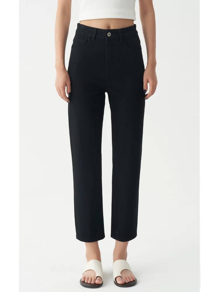 

Эластичные утягивающие джинсы с высокой талией, женские повседневные брюки из девяти предметов в стиле ретро, большие размеры, высокая эластичность, VDH STUDIO