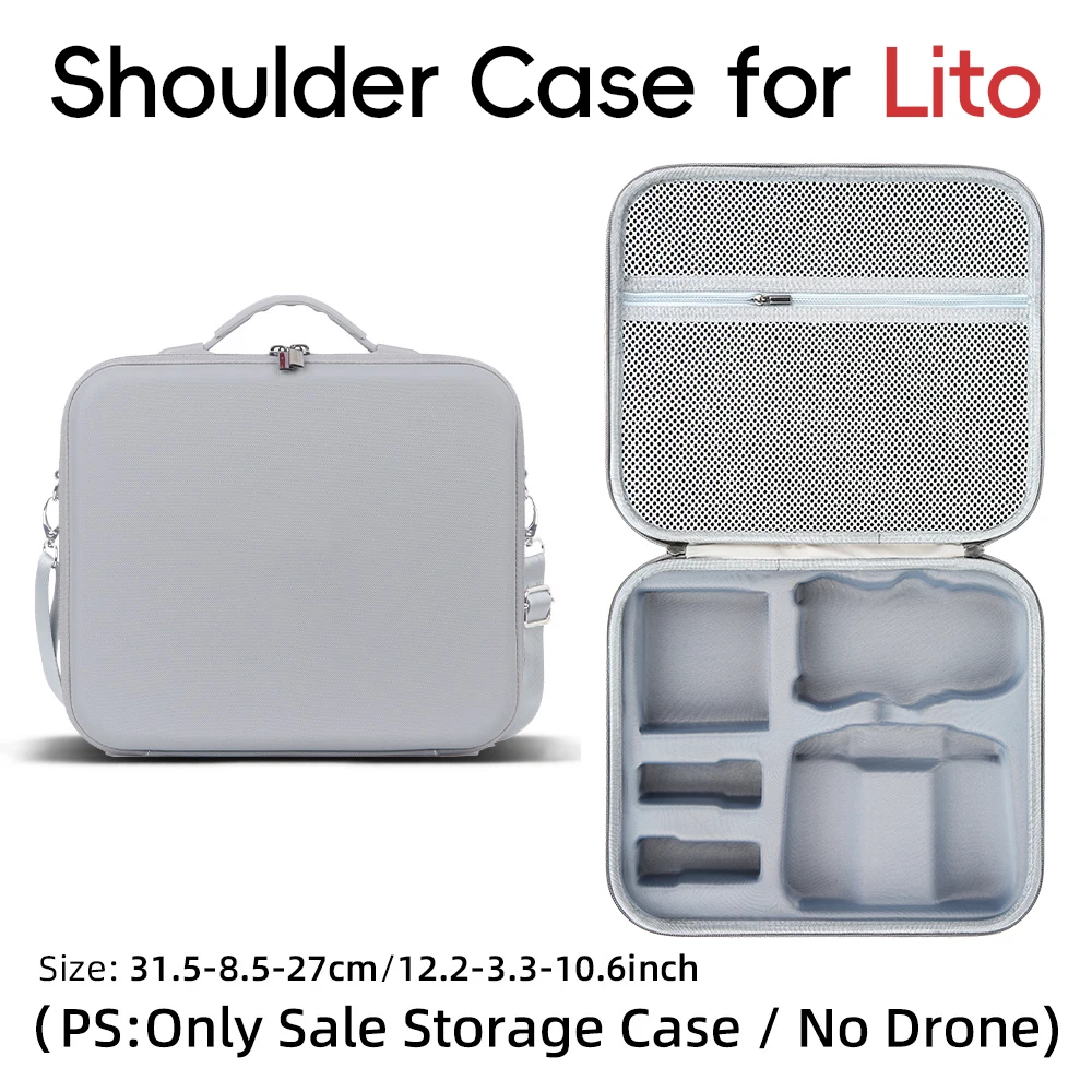 

For DJI Lito 1/X1 Fly More Combo Portable Storage Bag Hard Shell Carrying Case Shoulder Bag Drone Accessories